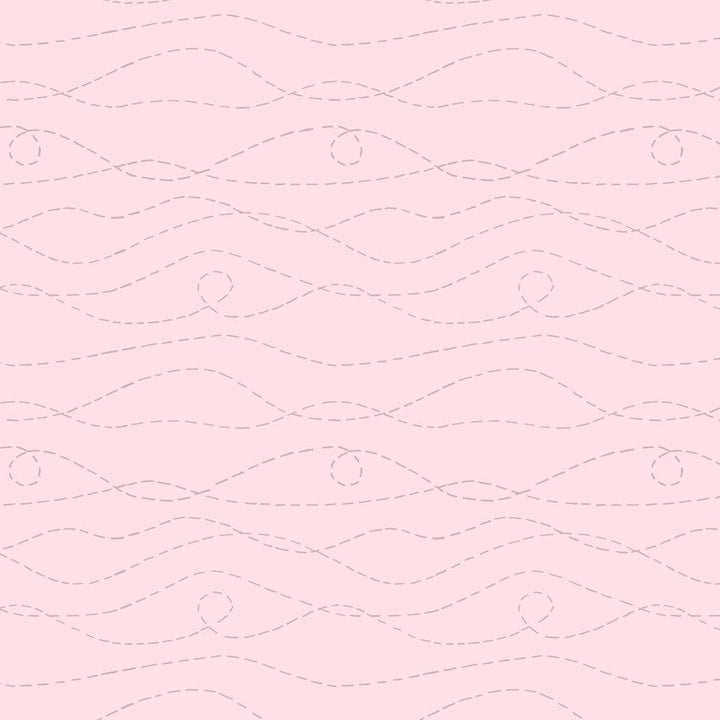 P-2334E - Book Lover 12 x 12 Paper - Pale pink paper with a repeating wave pattern and small circular dashed motifs in a subtle tone-on-tone design