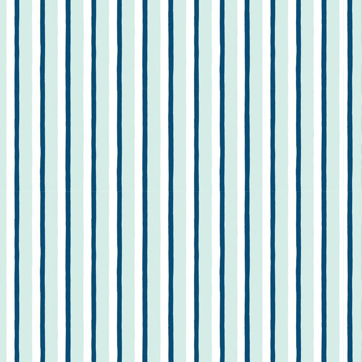 P-2335E - Cat Lover 12 x 12 Paper - Vertical striped pattern in navy blue, light blue, and white alternating stripes