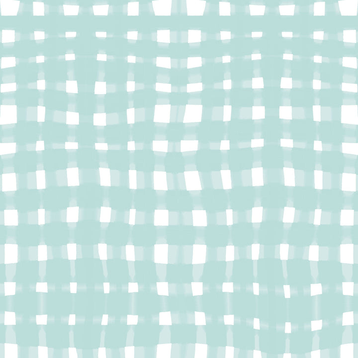 P-2348E - Baby Boy Floral 12 x12 Paper - Light blue background with white hand-drawn checkered squares pattern