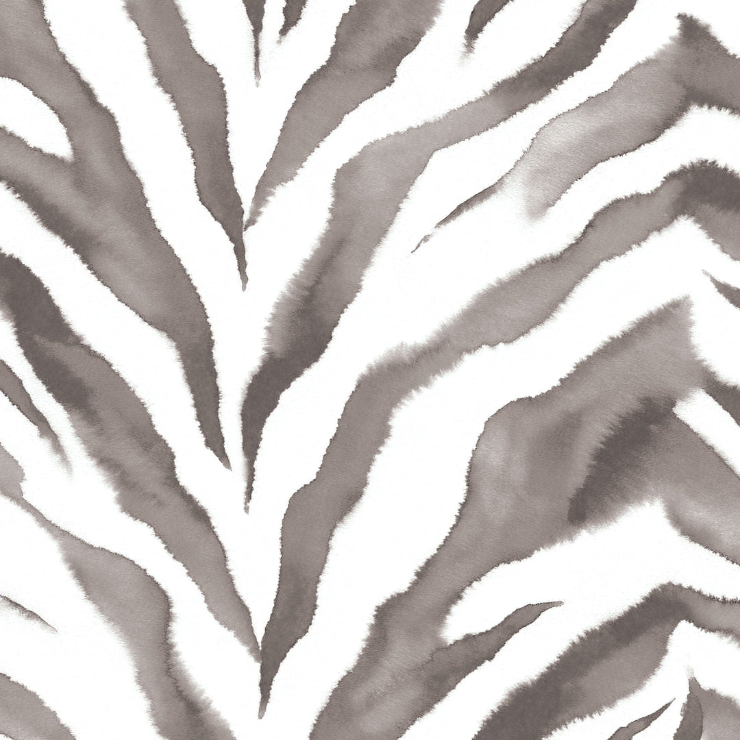 P-2357E - Black Watercolor Zebra &amp; Python Print 12 x 12 Paper - Gray and white watercolor zebra stripe pattern on textured paper background