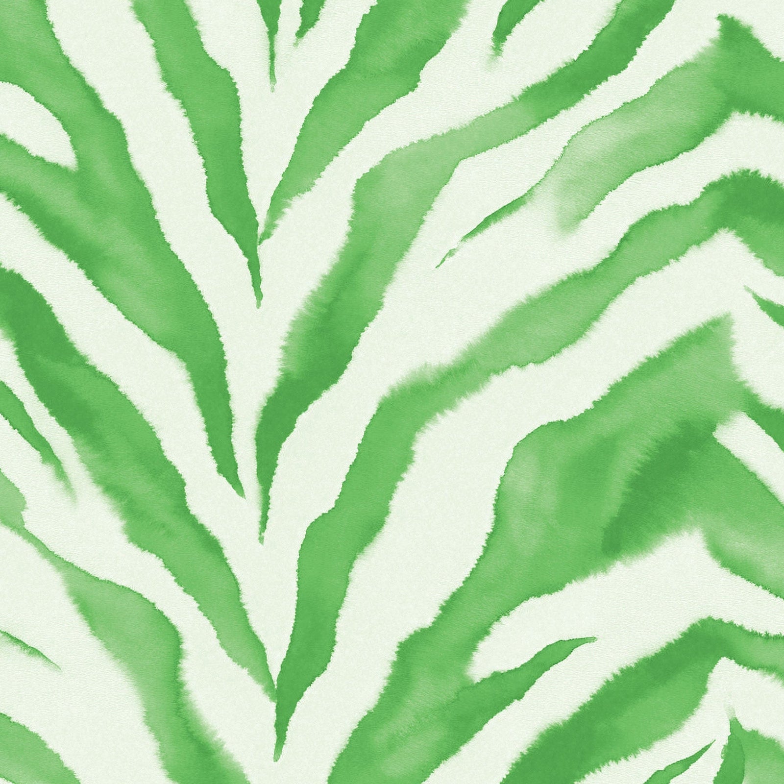 P-2359E - Green Watercolor Zebra & Python Print 12 x 12 Paper - Green and white watercolor striped pattern with soft, hand-painted brush strokes radiating outward