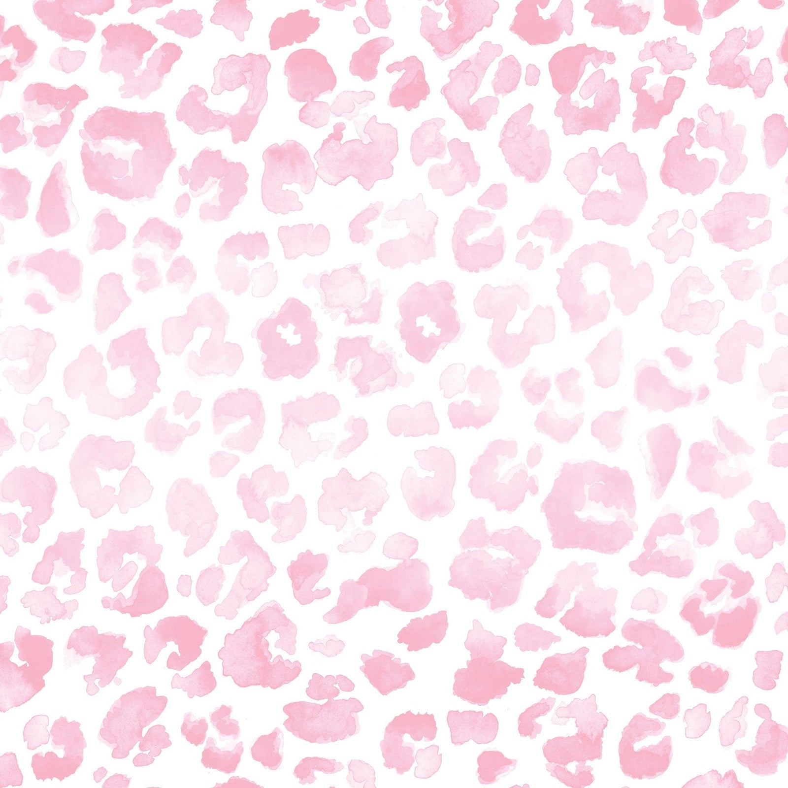 P-2362E - Pink Watercolor Leopard Print 12 x 12 Paper - Pink watercolor leopard spots scattered across a white background