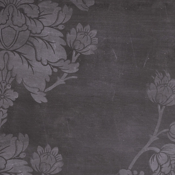 P-2419E - Married My Best Friend 12 x 12 Scrapbook Paper - Dark gray scrapbook paper with embossed floral designs in corners and edges