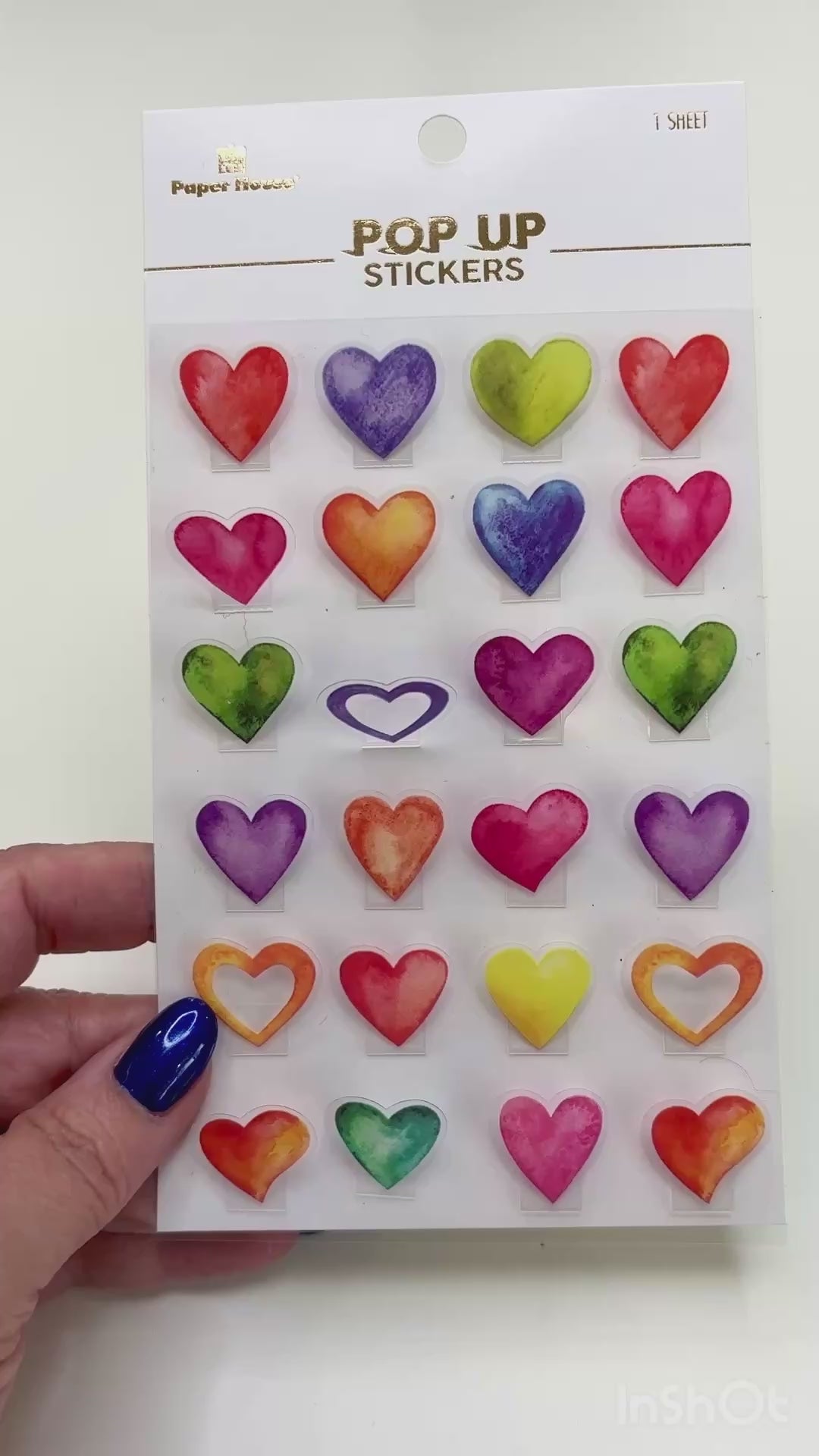 Pop Up Scrapbook Stickers - Hearts