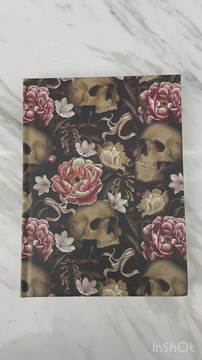 Skulls & Flowers Pattern Dot Grid Journal