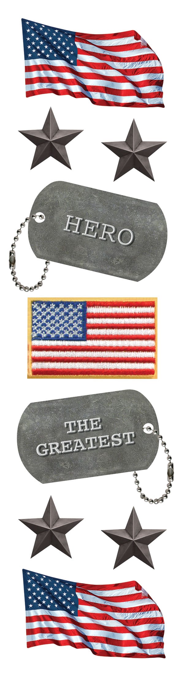 American Hero Icons 3D sticker