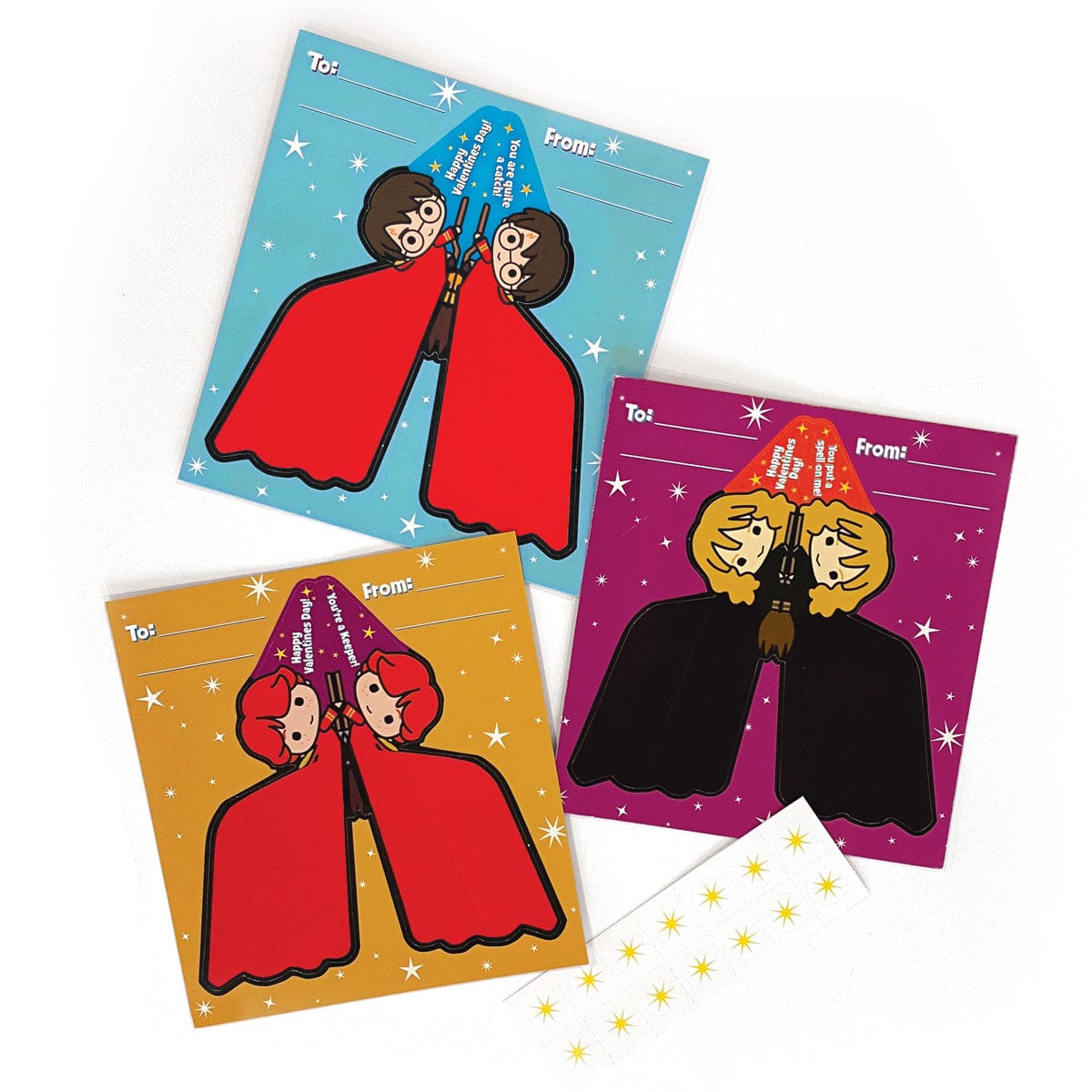 Valentine's Cards - Harry Potter Chibi Flying Broom | Paper House ...