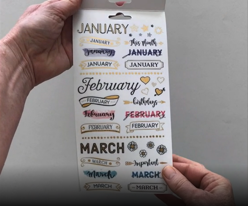 Monthly Stickers for Standard 1.6 Planners - Station Stickers