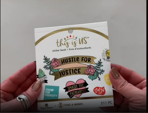 Female hands pick up and flip through the pages of this "Wire & Honey" planner stickers booklet to show each page of stickers in detail. There are twelve pages in this sticker book by Paper House Productions.