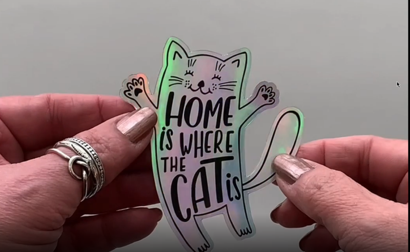 Vinyl Sticker - Holographic Cat