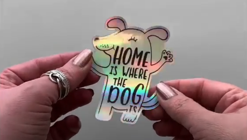 Vinyl Sticker - Holographic Dog