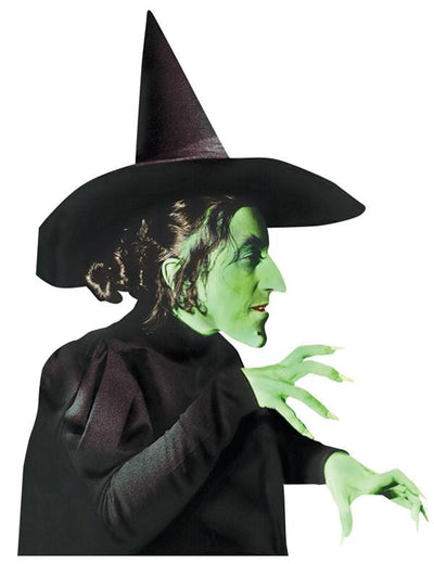 die cut note card featuring the Wicked Witch of The West, shown on white background.