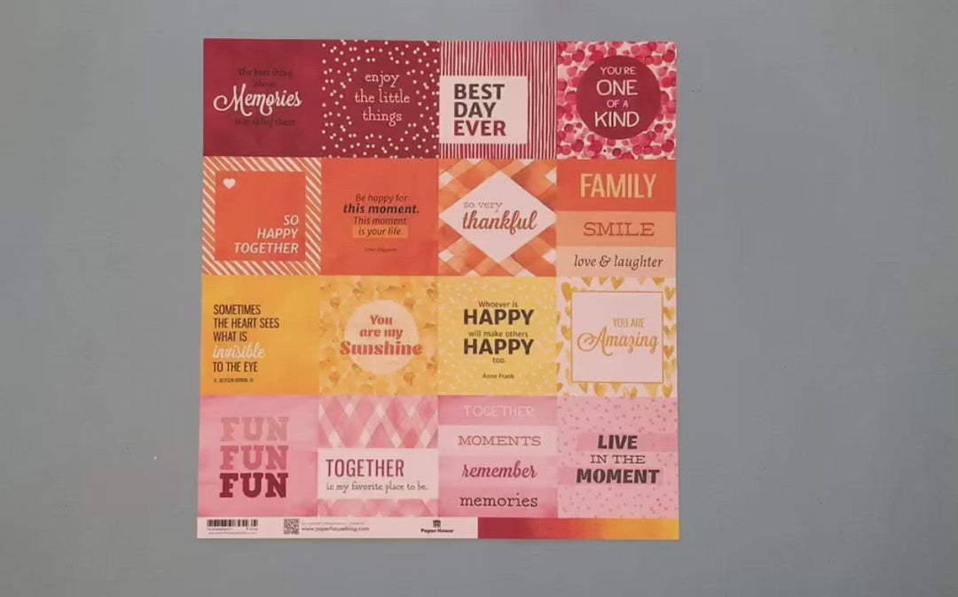 Scrapbook Paper – Colorways Sentiments Tags 2
