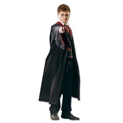 shaped note card featuring Harry Potter performing witchcraft shown on a white background.