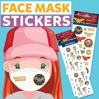 face mask stickers- wonder woman