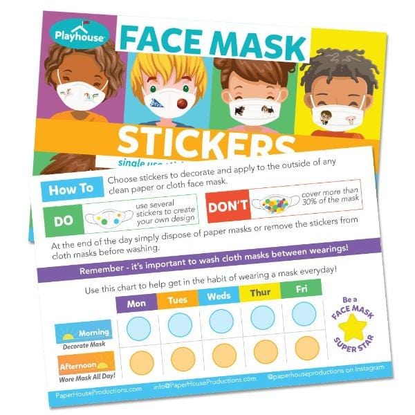 face mask stickers- fairies 