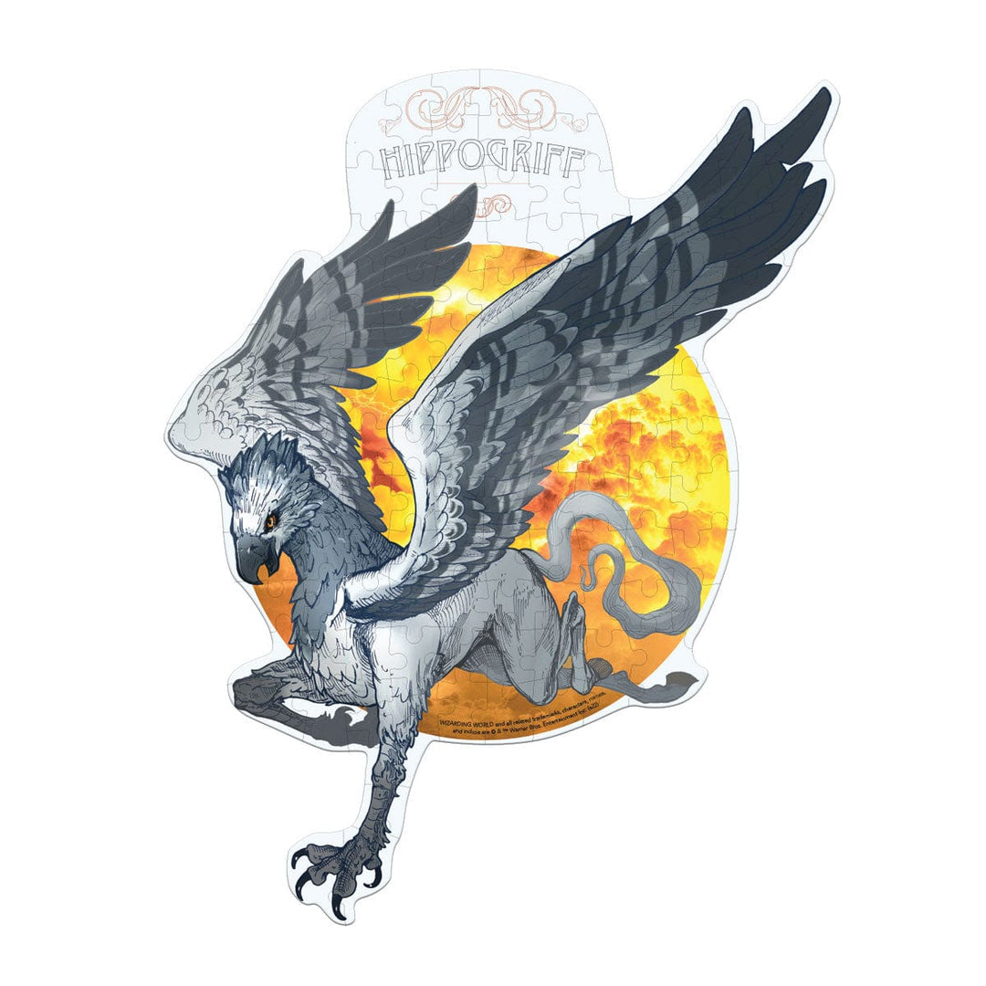 Harry Potter puzzle featuring a diecut Hippogriff jigsaw puzzle shown on a white background.