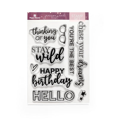stamp sets included in the Jamison Reid craft kit