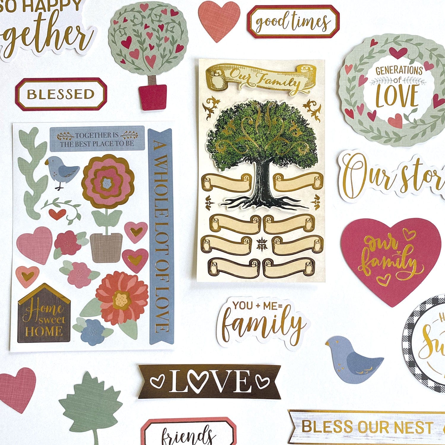 Scrapbook Stickers - Blessed Family - Paper House