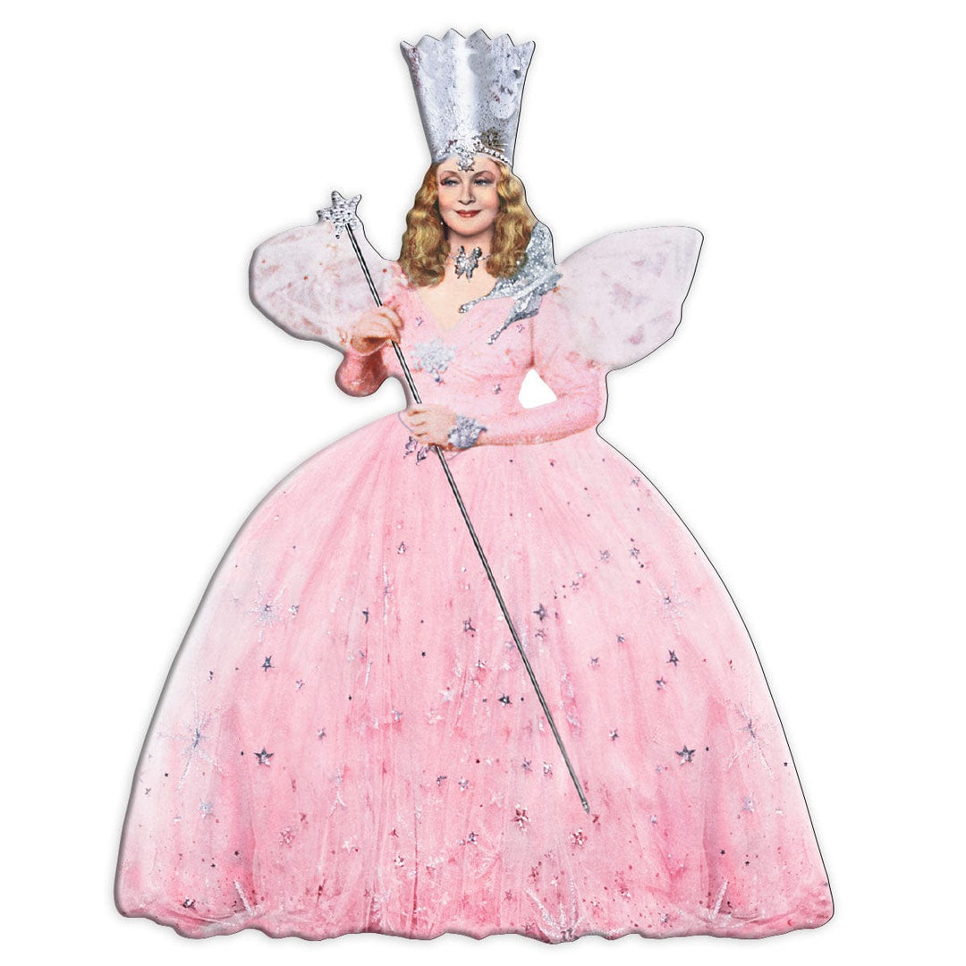 fridge magnet featuring Glinda, the good witch on a white background.