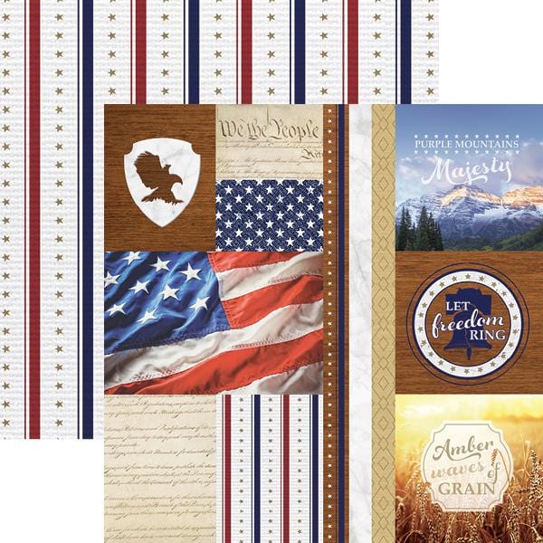 Paper House~12X12 LET FREEDOM RING~BOSTON~ paper crafting kit~Quick Ship