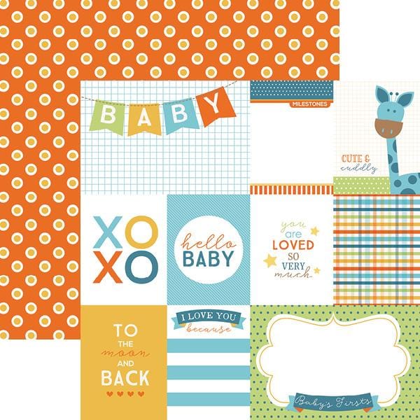 hello baby boy tags double sided paper
