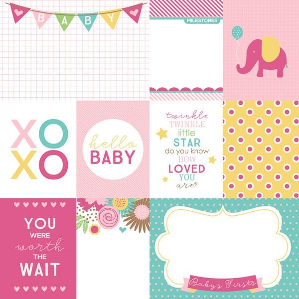hello baby girl tags double sided paper