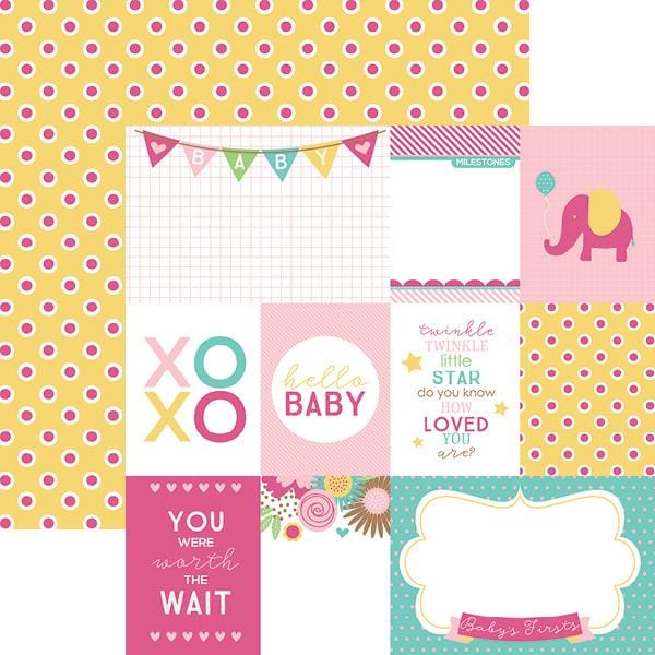 hello baby girl tags double sided paper