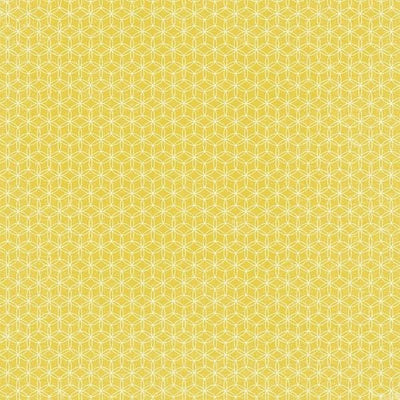 scrapbook paper featuring a yellow patterned paper.