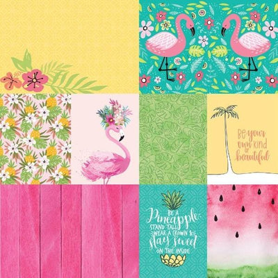 flamingo tags double sided paper