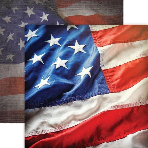 United States Flag Double Sided Paper