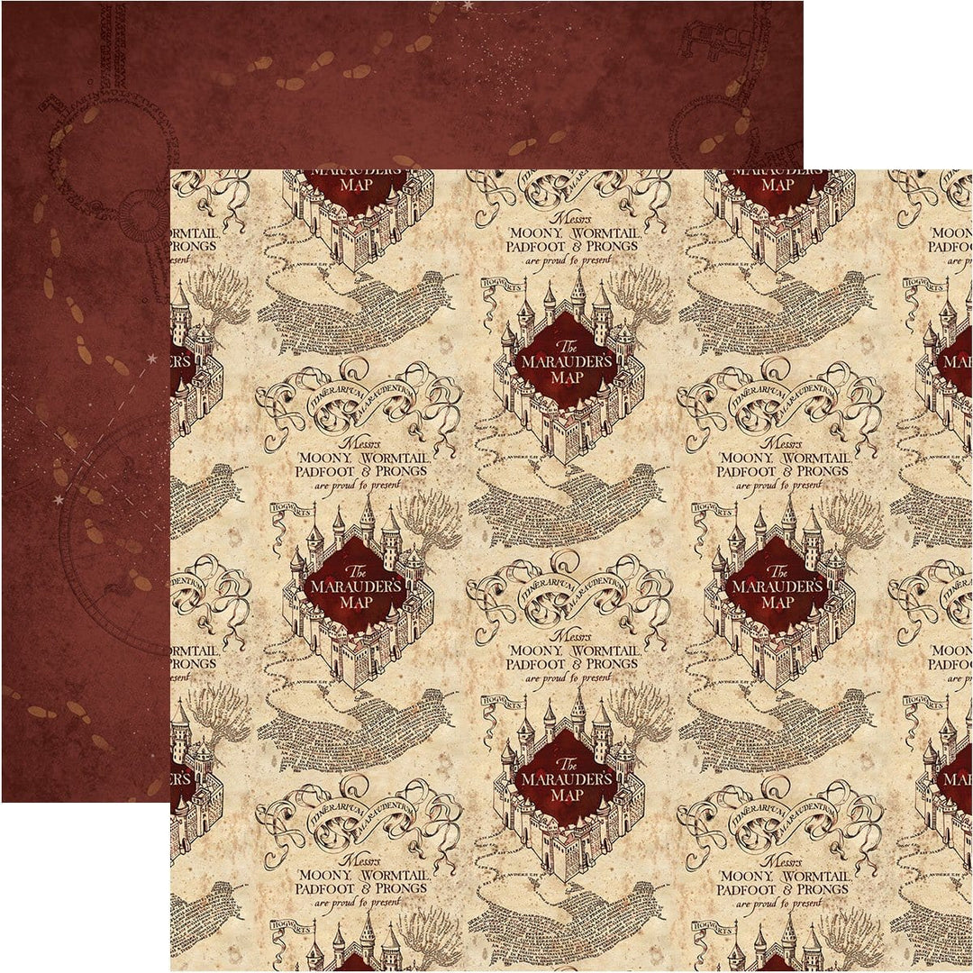 harry potter scrapbook paper image features marauder&