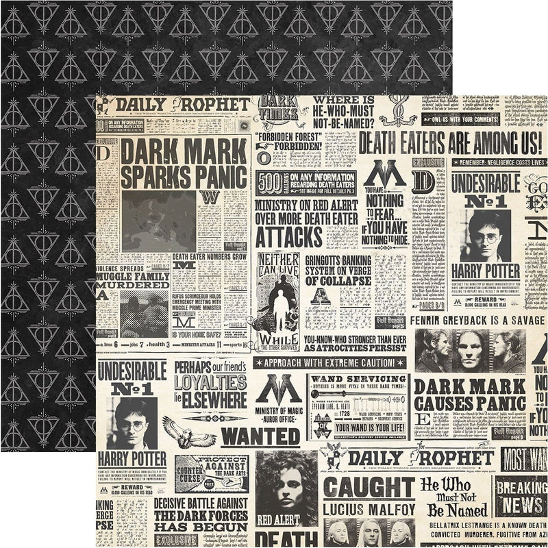 Black and White Halloween Scrapbook Paper, 8 Papers