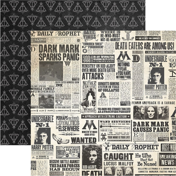 Harry Potter Scrapbook Paper - Newspaper