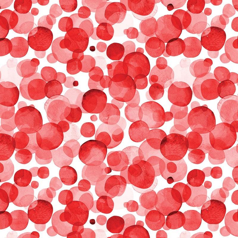 Scrapbook Paper - Red Watercolor Polka Dots - Default Title - Paper House