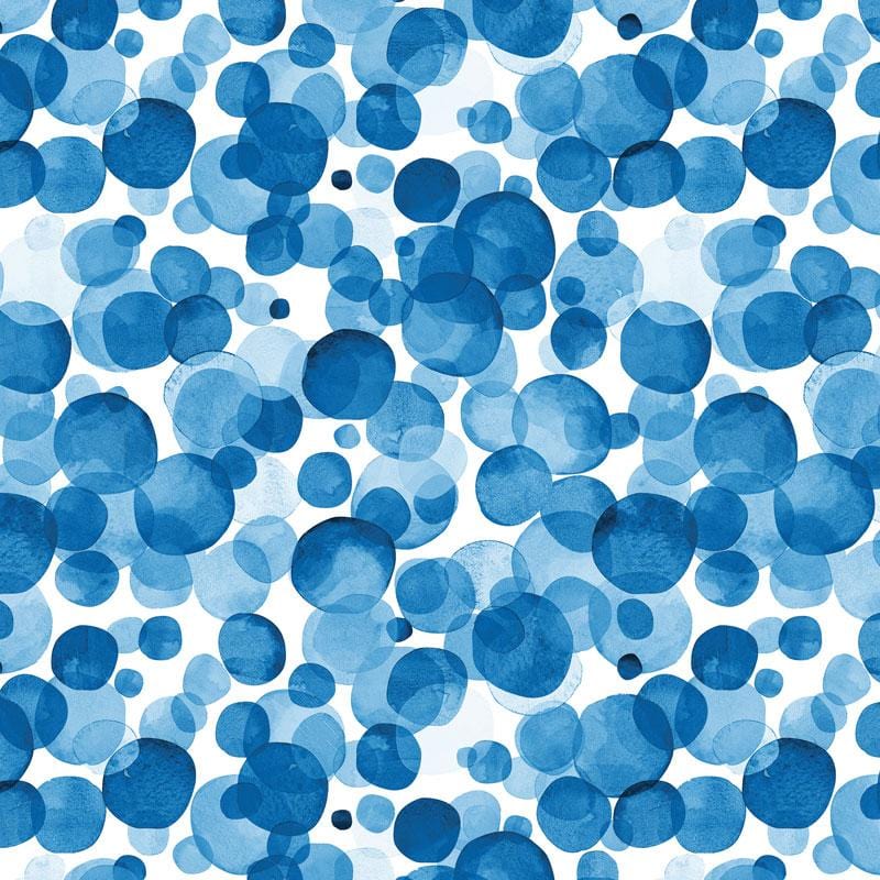 Scrapbook Paper - Blue Watercolor Polka Dots - Paper House