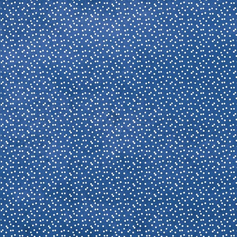 scrapbook paper image features a small white on blue dot pattern.
