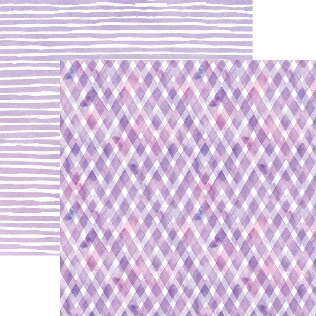Purple on Purple Double Sided Polka Dot 12x12 Scrapbook Paper - 5
