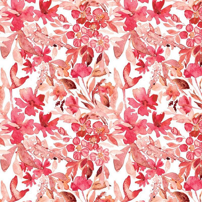 scrapbook paper image features large red watercolor florals.