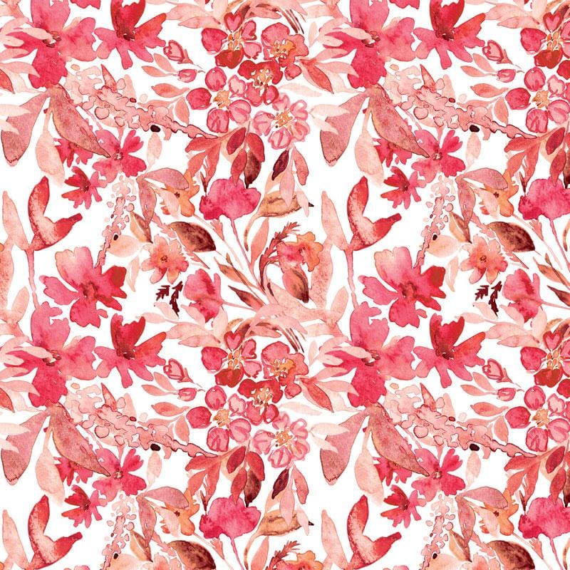 scrapbook paper image features large red watercolor florals.