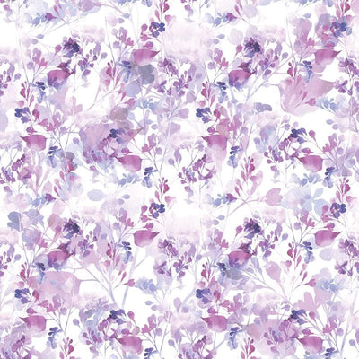 scrapbook paper image features small purple watercolor florals.