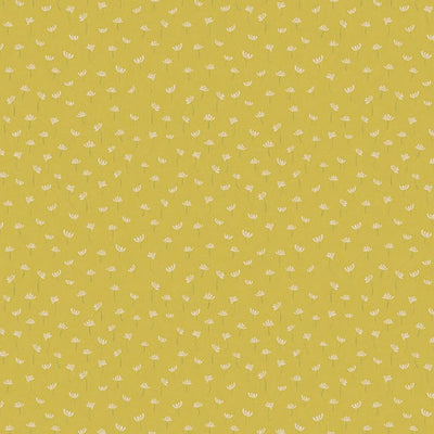 scrapbook paper featuring a yellow floral pattern.