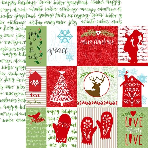 home for Christmas tags 12" double sided glitter scrapbook paper