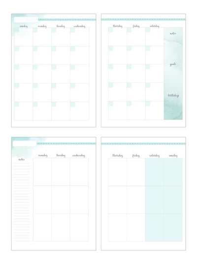 Be Joyful weekly planner image shows two open spreads featuring a weekly spread and a monthly spread.