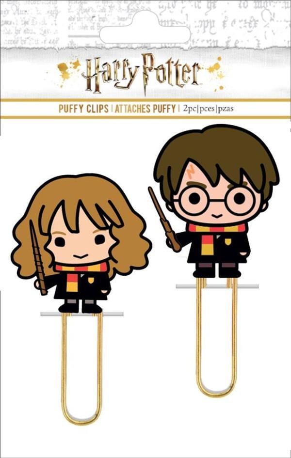 planner bookmark featuring 2 clips of chibi Harry and Hermoine, shown in package.