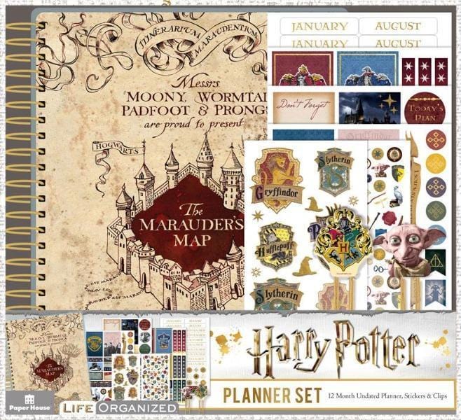 Harry Potter weekly planner set shows package featuring Marauder&
