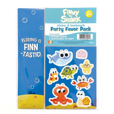 Party Favor Pack featuring finny the shark shown on white background.