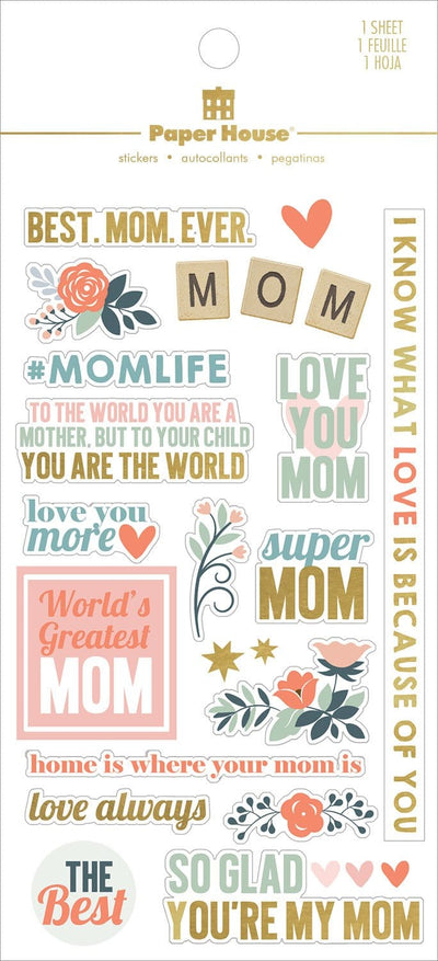 Scrapbook Stickers - Mom Family - Paper House