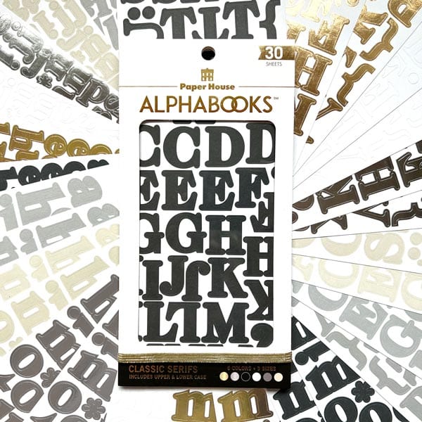 Alphabet Stickers - Alphabooks Classic Serifs - Paper House