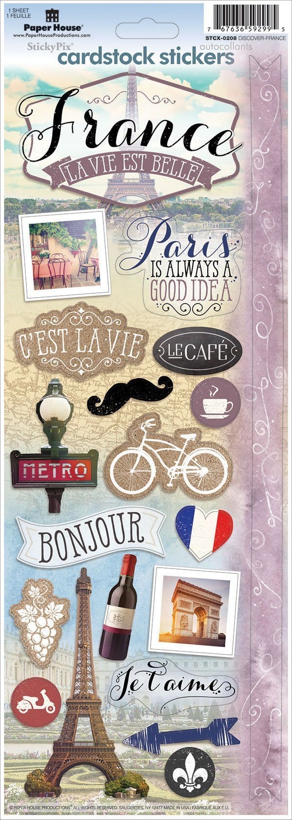 France Cardstock Stickers